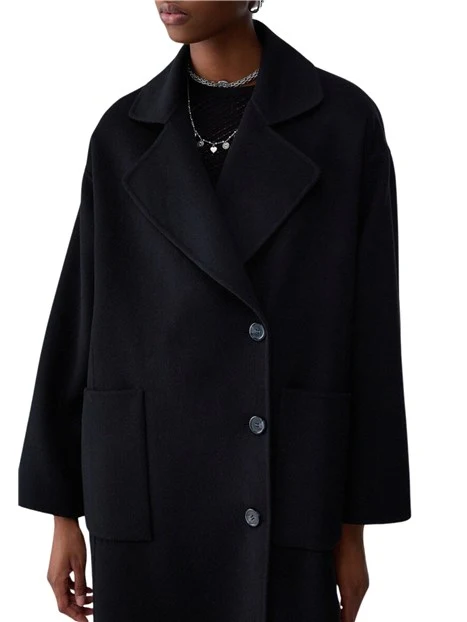 CAPPOTTO LUNGO OVERSIZE DONNA NERO