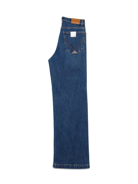 JEANS PALAZZO ELASTICIZZATO DONNA BLU