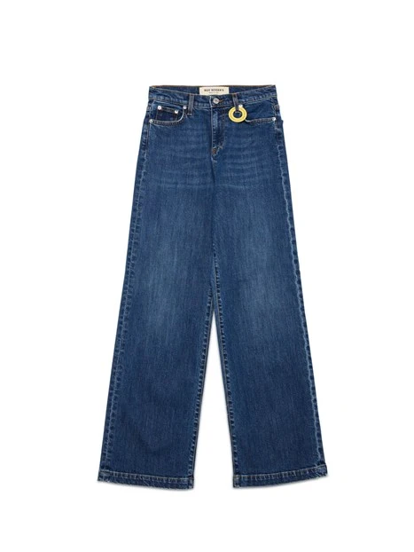 JEANS PALAZZO ELASTICIZZATO DONNA BLU