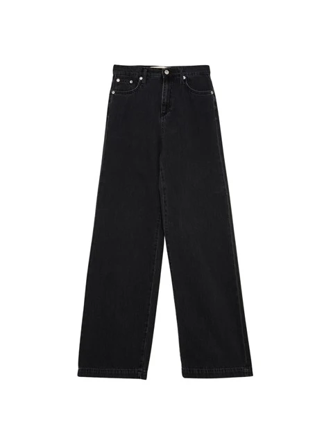 JEANS A ZAMPA A VITA ALTA DONNA NERO
