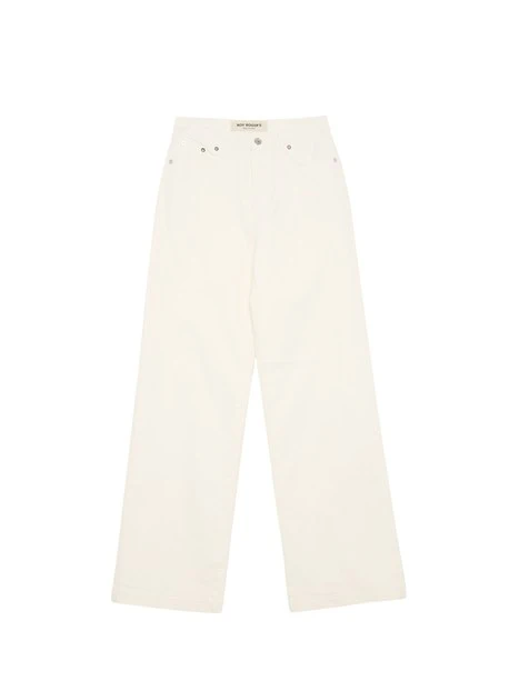 PANTALONI PALAZZO IN TWILL STRETCH DONNA BIANCO