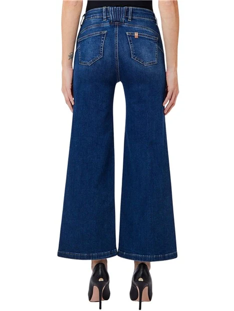 JEANS CROPPED BOTTOM UP DONNA BLU DENIM