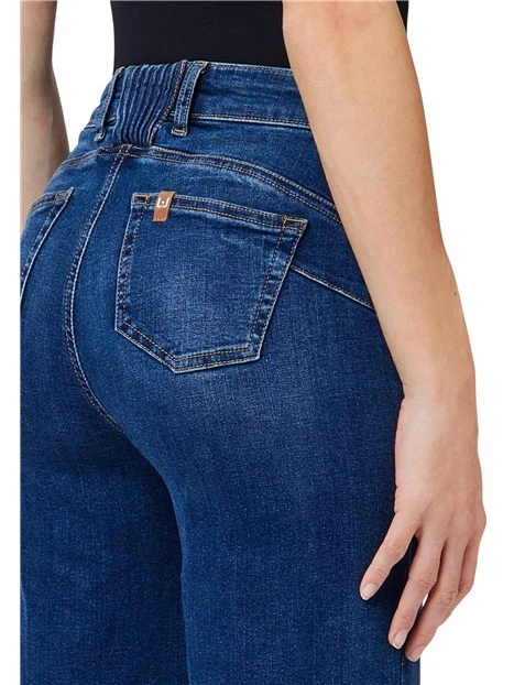 JEANS CROPPED BOTTOM UP DONNA BLU DENIM
