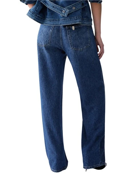 JEANS REGULAR CON STRASS DONNA BLU DENIM