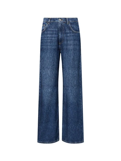 JEANS REGULAR CON STRASS DONNA BLU DENIM