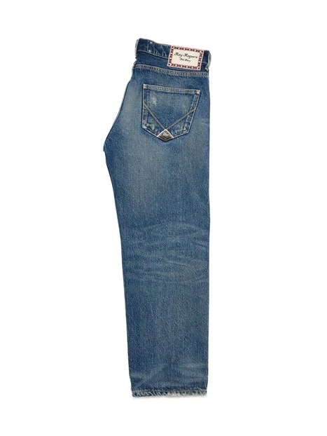 JEANS PALAZZO SUPER WIDE EFFETTO VINTAGE DONNA BLU