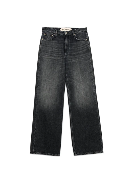 JEANS PALAZZO SUPER WIDE EFFETTO VINTAGE DONNA NERO