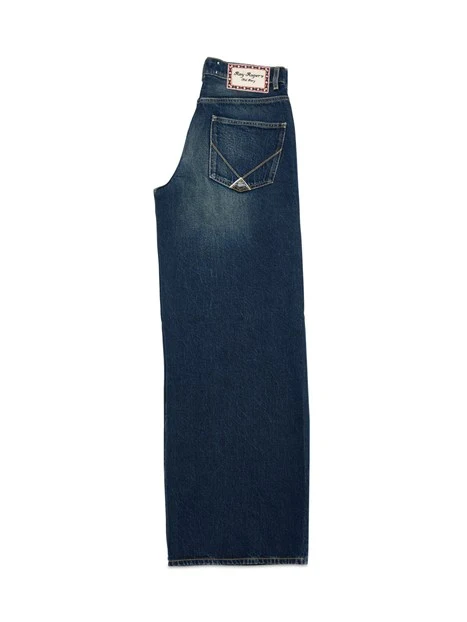 JEANS PALAZZO CON TASCHE A TOPPA DONNA BLU