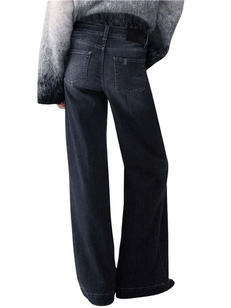 JEANS A ZAMPA DONNA NERO DENIM