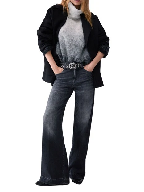 JEANS A ZAMPA DONNA NERO DENIM
