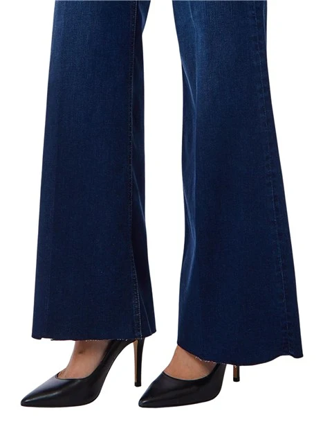 JEANS A ZAMPA BOTTOM UP VITA ALTA DONNA BLU SCURO