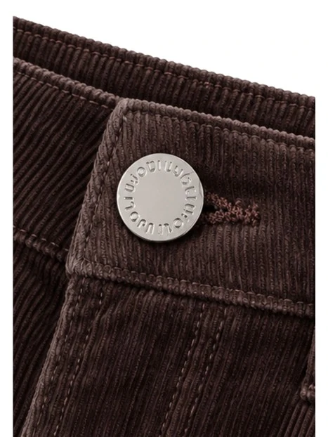 JEANS A ZAMPA BOTTOM UP A VITA ALTA DONNA MARRONE