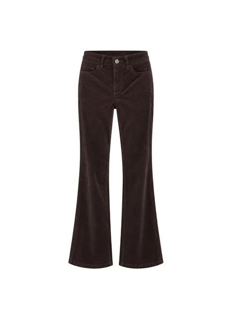 JEANS A ZAMPA BOTTOM UP A VITA ALTA DONNA MARRONE