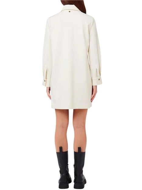VESTITO CHEMISIER CON TASCHE DONNA AVORIO