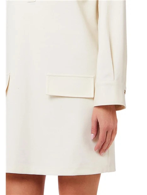 VESTITO CHEMISIER CON TASCHE DONNA AVORIO