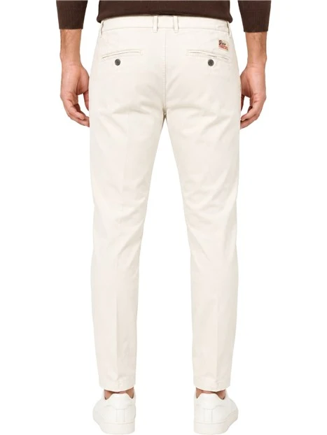 PANTALONI CHINO CON PENCES UOMO BIANCO