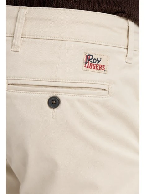 PANTALONI CHINO CON PENCES UOMO BIANCO