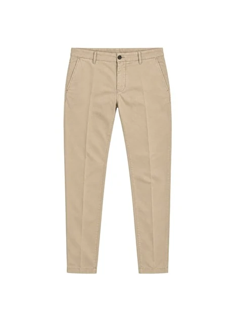 PANTALONI CHINO CON PENCES UOMO BEIGE