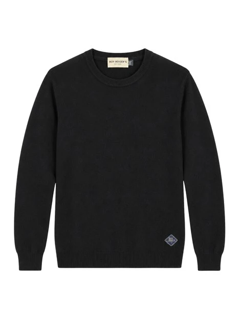 MAGLIA GIROCOLLO COMODO IN LANA UOMO NERO