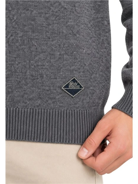 MAGLIA GIROCOLLO COMODO IN LANA UOMO GRIGIO