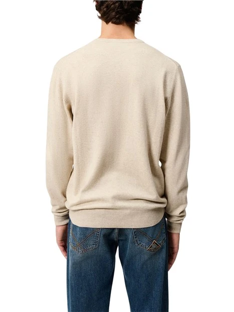 MAGLIA GIROCOLLO COMODO IN LANA UOMO BEIGE
