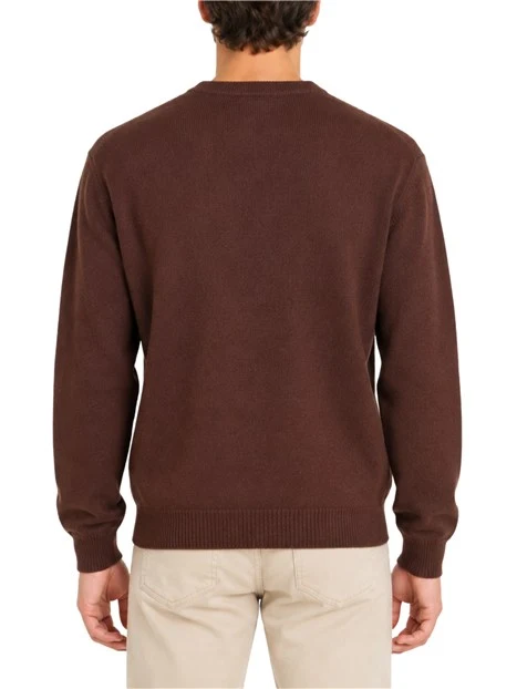 MAGLIA GIROCOLLO COMODO IN LANA UOMO MARRONE