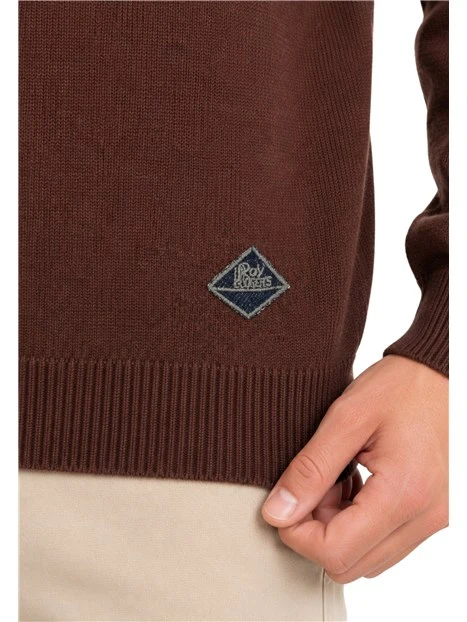 MAGLIA GIROCOLLO COMODO IN LANA UOMO MARRONE