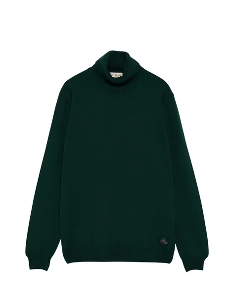 MAGLIA DOLCEVITA CON PATCH LOGO UOMO VERDE