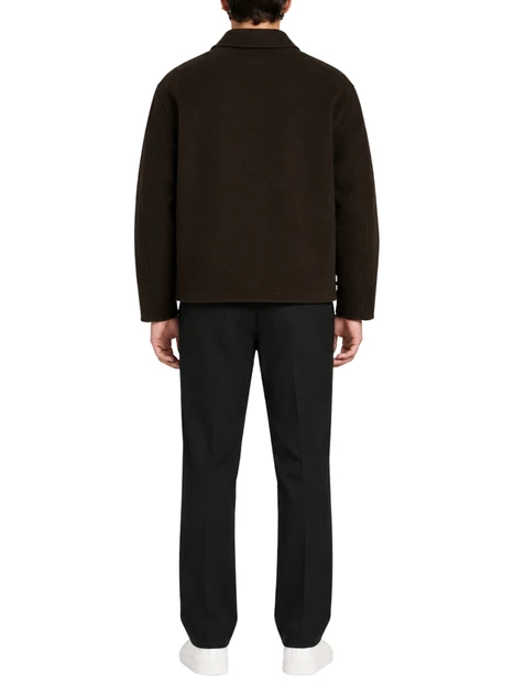 GIACCA CORTA IN DRAP DI LANA MERINO UOMO TESTA DI MORO