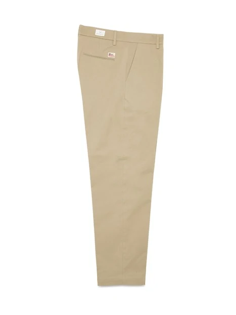PANTALONE CHINO STARCK IN GABARDINE ELASTICIZZATA UOMO BEIGE