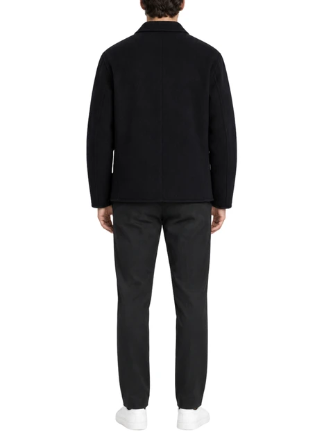 GIACCA UTILITY IN LANA MERINO UOMO NERO