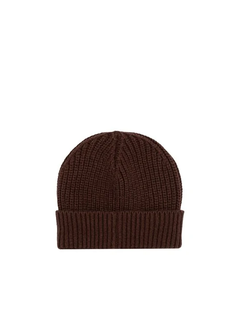 CAPPELLO BEANIE IN MAGLIA UNISEX MARRONE