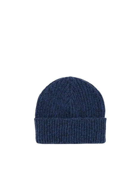 CAPPELLO BEANIE IN MAGLIA UNISEX BLU
