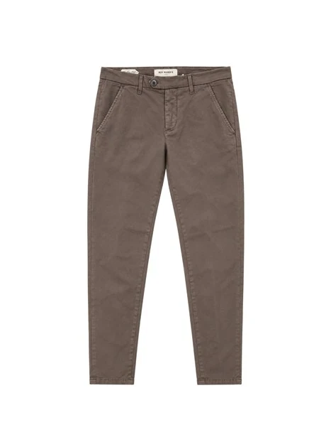 PANTALONI CHINO SLIM FIT IN GARBADINA UOMO MARRONE