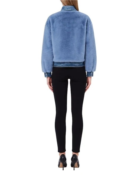 GIACCA IN ECO - PELLICCIA DONNA AZZURRO