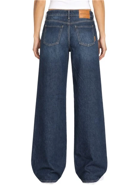 JEANS PALAZZO CINQUE TASCHE IN DENIM DONNA BLU