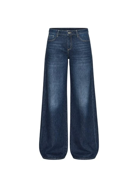 JEANS PALAZZO CINQUE TASCHE IN DENIM DONNA BLU