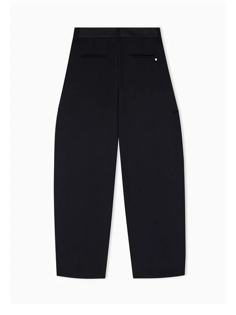 PANTALONI PALAZZO GAMBA LARGA DONNA NERO