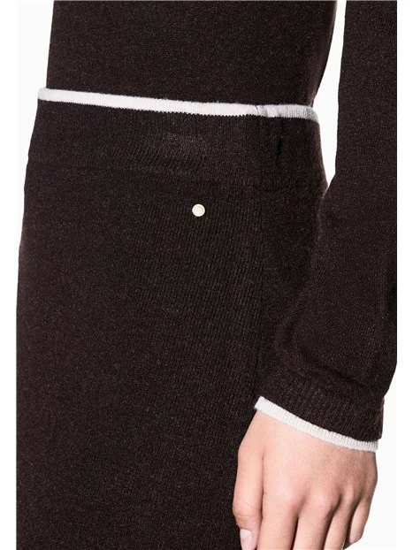 GONNA LUNGA MIDI PLISSETTATE IN DENIM DONNA NERO