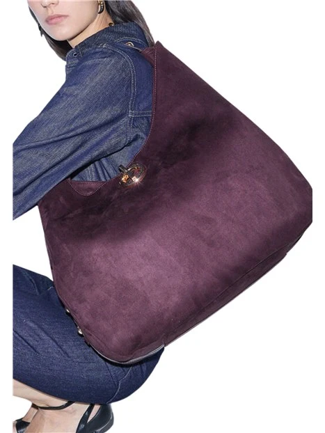 BORSA A SPALLA CON BORCHIE HOBO DONNA ROSSA
