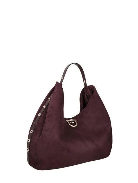 BORSA A SPALLA CON BORCHIE HOBO DONNA ROSSA