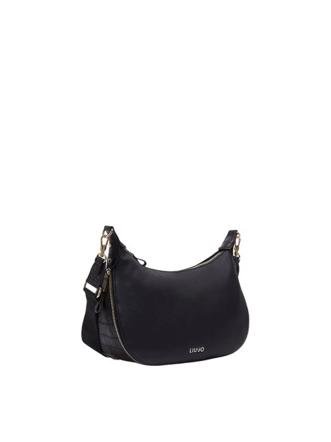 BORSA A SPALLA IN SIMILPELLE DONNA NERA