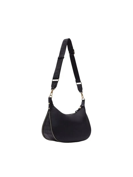 BORSA A SPALLA IN SIMILPELLE DONNA NERA