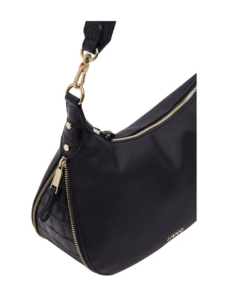 BORSA A SPALLA IN SIMILPELLE DONNA NERA