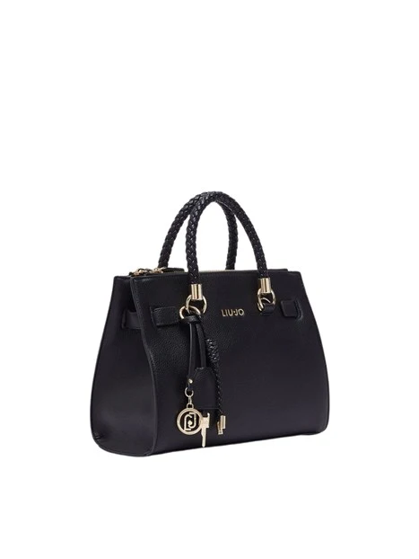 BORSA A MANO CON MANICI INTRECCIATI DONNA NERA