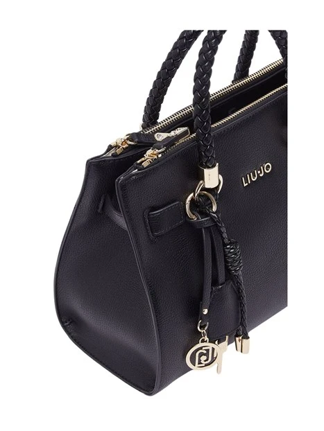 BORSA A MANO CON MANICI INTRECCIATI DONNA NERA