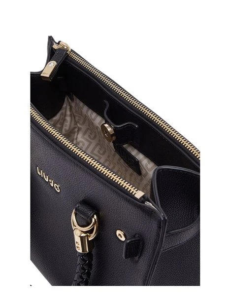 BORSA A MANO CON MANICI INTRECCIATI DONNA NERA