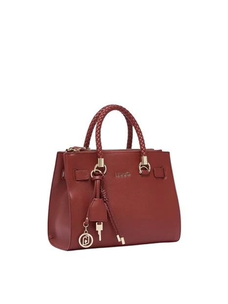 BORSA A MANO CON MANICI INTRECCIATI DONNA ROSSA