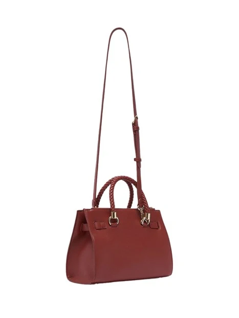 BORSA A MANO CON MANICI INTRECCIATI DONNA ROSSA