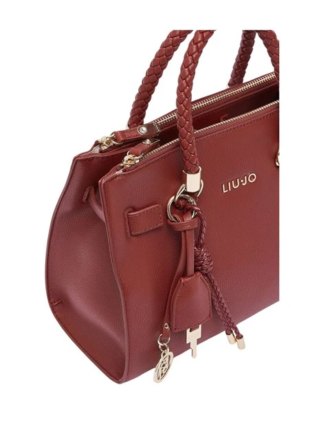 BORSA A MANO CON MANICI INTRECCIATI DONNA ROSSA